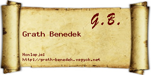 Grath Benedek névjegykártya