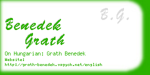 benedek grath business card